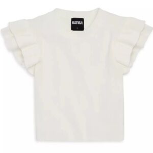 Kids Ruffle Sleeve White Top